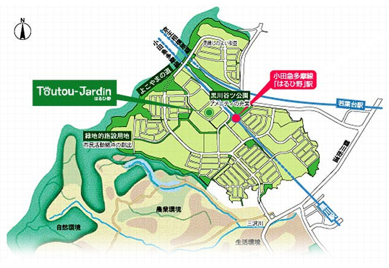 はるひ野周辺地図